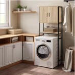 Wasmachinekast met Verstelbare Plank voor Badkamer, Verzenden, Nieuw