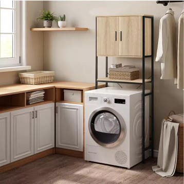 Wasmachinekast met Verstelbare Plank voor Badkamer, Huis en Inrichting, Verzenden, Nieuw