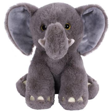 Olifant Leo knuffel - pluche - grijs - 23 cm, Verzenden, Nieuw