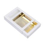 Chocoladeletterdoos Klein GK1 Wit / Goud 26st, Verzenden, Nieuw