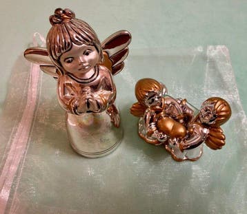 ARDE - Beeldje - Lovely Angels SET - 211 g (2) - 925 zilver