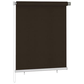 vidaXL Rolgordijn voor buiten 125(B)x140(H) cm bruin, Huis en Inrichting, Stoffering | Gordijnen en Lamellen, Verzenden, Nieuw