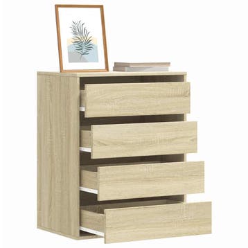 vidaXL Ladekast 60x41x76 cm bewerkt hout sonoma eikenkleurig, Kinderen en Baby's, Kinderkamer | Commodes en Kasten, Verzenden