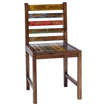vidaXL Eetkamerstoelen 2 st massief gerecycled hout, Verzenden, Nieuw