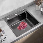 RVS Spoelbak 50x45 cm met Afdruiprek en Zeepdispenser, Verzenden, Nieuw