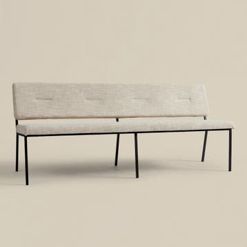 *WOONWINKEL* PEPP Interiors Soho Bankje Eetkamer Zandkleur 1, Verzenden, Nieuw, Stof