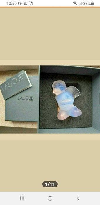 Lalique - René Lalique - sculptuur, Cherub - 8 cm - Kristal