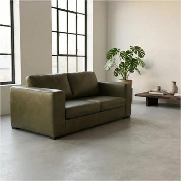 Leren bank Flow - 2 zits, 150 tot 200 cm, Nieuw, Ophalen of Verzenden, Modern