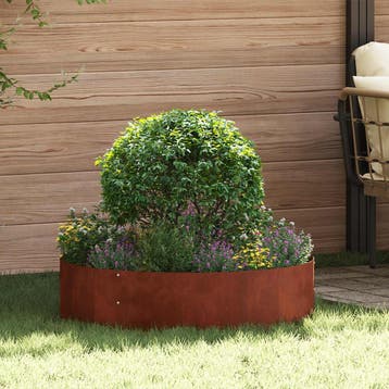 vidaXL Plantenring Roestig 80 x 80 x 20 cm weervast staal, Minder dan 30 cm, Verzenden, Nieuw, Metaal