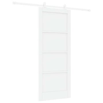 vidaXL Schuifdeur 83 x 202 cm Bewerkt hout Wit, Verzenden, Nieuw