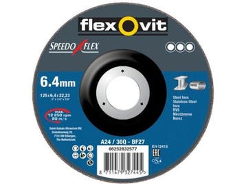 Veiling - 10x Flexovit Afbraamschijf 125x6,4x22,23mm T27, Doe-het-zelf en Verbouw, Gereedschap | Handgereedschap, Nieuw