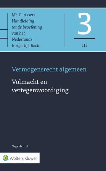 Volmacht en vertegenwoordiging / Asser-serie / 3-III, Boeken, Verzenden, Zo goed als nieuw