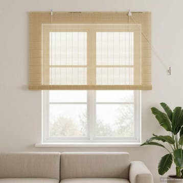 vidaXL Rolgordijn Naturel 160 x 160 cm Bamboe, Verzenden, Nieuw, Bruin