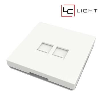 LC-LIGHT | 2x NETWERKAANSLUITING | WIT, Nieuw