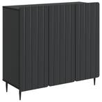 vidaXL Dressoir Zwart 89 x 34,5 x 82 cm Bewerkt hout, Huis en Inrichting, Kasten | Dressoirs, Verzenden, Nieuw, Overige houtsoorten