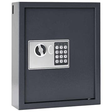 vidaXL Digitale kluis met slot Donkergrijs 30 x 10 x 36,5 cm, Huis en Inrichting, Brandblussers en Brandkasten, Verzenden, Nieuw