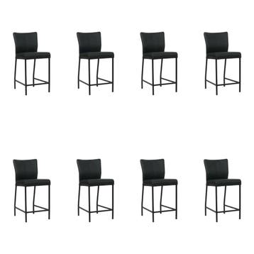 Set van 8 Leren barkrukken Revolt laag - Hermes Nero, Ophalen of Verzenden, Nieuw, Leer