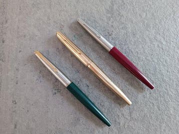 Parker - Lote 3 plumas Parker 45 variadas. Años 90 - Zonder, Verzamelen, Pennenverzamelingen, Nieuw