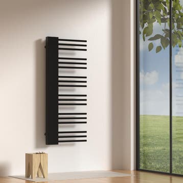 Handdoekradiator Kviteseid 50 mm zwart 120x50x6,6 cm [neu.ha, Verzenden, Nieuw