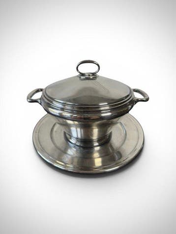 Broggi Milano - Tureen - Verzilverd - Met Dormant Dienblad