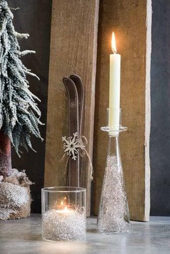 Shine glazen candle holder 26x7,5 cm, Ophalen of Verzenden, Nieuw