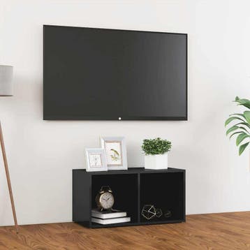 vidaXL Tv-meubel 72x35x36,5 cm bewerkt hout hoogglans grijs, Huis en Inrichting, Minder dan 50 cm, Verzenden, Nieuw, Minder dan 100 cm