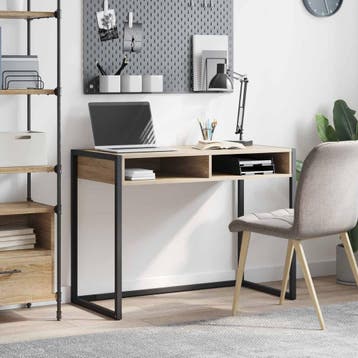 vidaXL Bureau Sonoma Bewerkt hout 100 x 50 x 75 cm, Verzenden, Nieuw