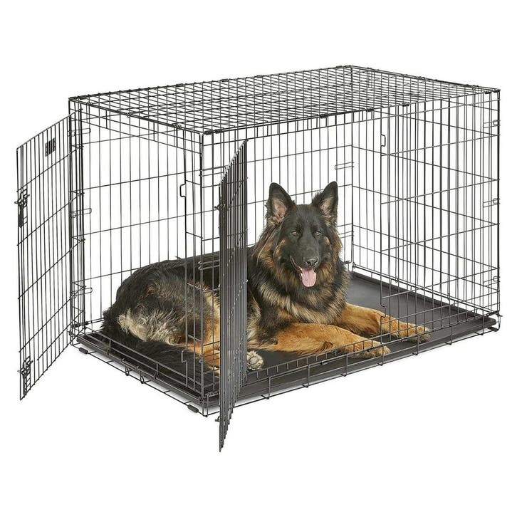 IvoQ Hondenbench L – 90×60×67 cm – Zwart, Dieren en Toebehoren, Hondenbenches, Nieuw, Verzenden