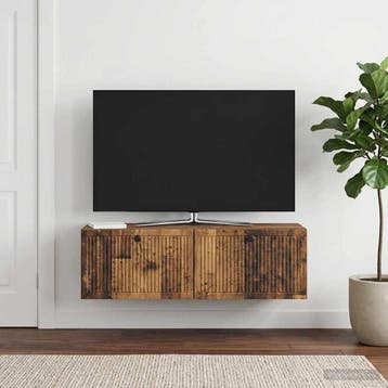 vidaXL Wandbeugel TV-kast Oud hout 98 x 31 x 30 cm Bewerkt, Minder dan 50 cm, Verzenden, Nieuw, Minder dan 100 cm