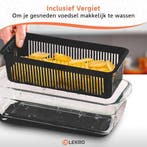 Lekro Groentesnijder met Glazen Ovenschaal - Mandoline, Ophalen of Verzenden, Zo goed als nieuw