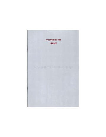 1992 PORSCHE 968 BROCHURE DUITS, Boeken, Nieuw, Porsche, Author