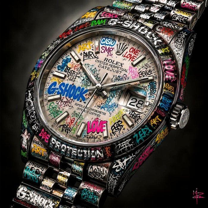 PLM-Art - Rolex Graffitis XL, Antiek en Kunst, Kunst | Designobjecten