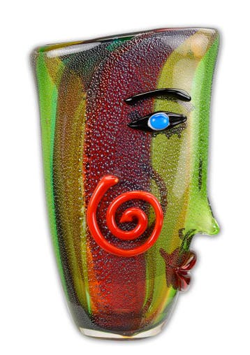 A MURANO STYLE ABSTRACT GLASS VASE (Beeldjes - Decoratie), Verzenden, Nieuw
