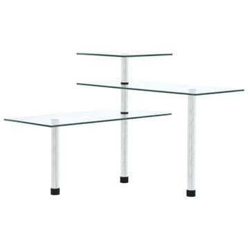 vidaXL Hoekkastje keuken 3-laags gehard glas, Verzenden, Nieuw