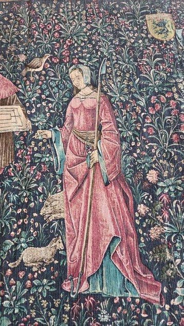Wandtapijt - 173 cm - 102 cm - Frans Jacquard Wandtapijt