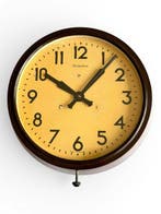 Wandklok - Genalex (GEC) Industrieel design Bakeliet -