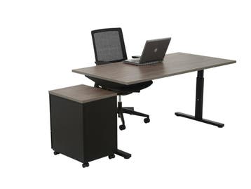 Bureau TUBE zwart Donkergrijs Eiken 120x80, Ophalen of Verzenden, Nieuw in verpakking