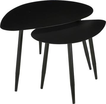 2dekans | Mica Decorations Bijzettafel - Set van 2 - L80 x, Ophalen of Verzenden, Zo goed als nieuw