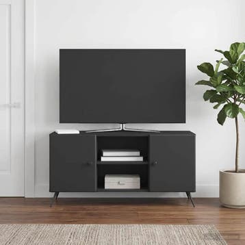 vidaXL TV-kast 102 x 34,5 x 50 cm Zwart Bewerkt hout, Minder dan 50 cm, Verzenden, Nieuw, Minder dan 100 cm