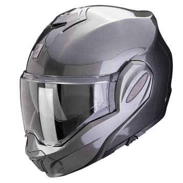 Scorpion Exo-Tech Evo Pro Solid Metallic Grijs Systeemhelm, Systeemhelm, XXL, Nieuw met kaartje, Overige merken