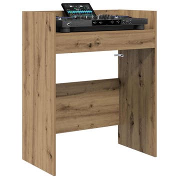 vidaXL DJ Tafel Artisanaal eiken 82 x 45 x 102 cm Bewerkt, Muziek en Instrumenten, Verzenden, Nieuw