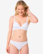 HEMA Damesstring naadloos micro wit, Kleding | Dames, Verzenden, Wit