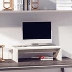 vidaXL Monitorstandaard 50x27x15 cm massief grenenhout wit, Verzenden, Nieuw, 50 tot 100 cm, Minder dan 100 cm