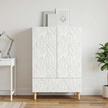 vidaXL Dressoir Wit 66 x 34,5 x 95 cm Bewerkt hout, Verzenden, Nieuw, Overige houtsoorten, Minder dan 50 cm