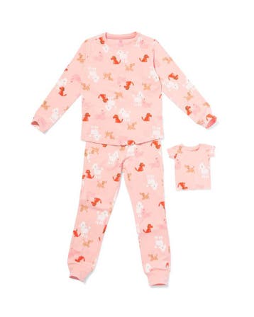 HEMA Kinderpyjama honden met poppenpyjama lichtroze, Verzenden, Nieuw
