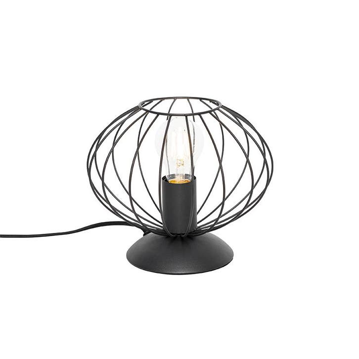 Industriële tafellamp zwart - Margarita, Huis en Inrichting, Lampen | Tafellampen, Nieuw, Verzenden