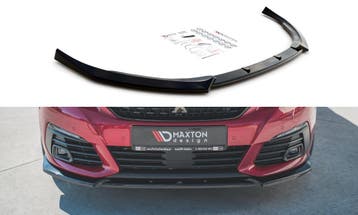 Voorspoiler Peugeot 308 GT MK2 Facelift 18-.. Glans Zwart, Auto-onderdelen, Ophalen of Verzenden, Nieuw