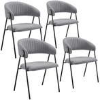 Eetkamerstoel Bedano, gestoffeerd, geweven stof, 150 kg - gr, Huis en Inrichting, Stoelen, Verzenden, Nieuw