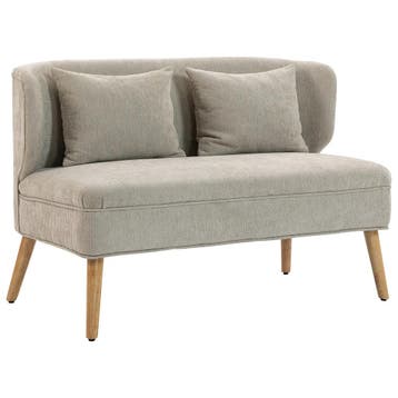 2-zitsbank, Klein Chenille Bank Met Vleugelrug, Dikke Zittin, Verzenden, Nieuw