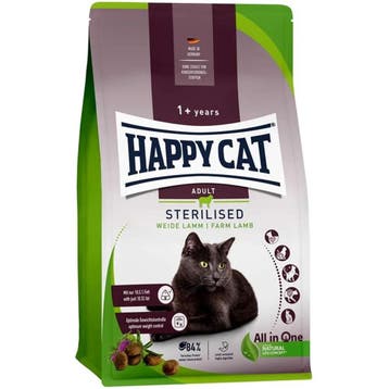 Happy Cat Sterilised Kattenvoer - Lam - 1,3 kg, Verzenden, Kat